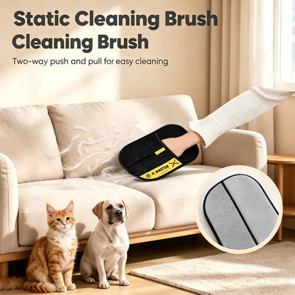 Reusable Electrostatic Pet Hair Removal Glove, Enhanced Pet Grooming Mitt for Cats and Dogs, Efficient Pet Shedding Fur Remover, Great for Sofa, Furniture, Carpet, Car Seat, Home Pet Cleaning